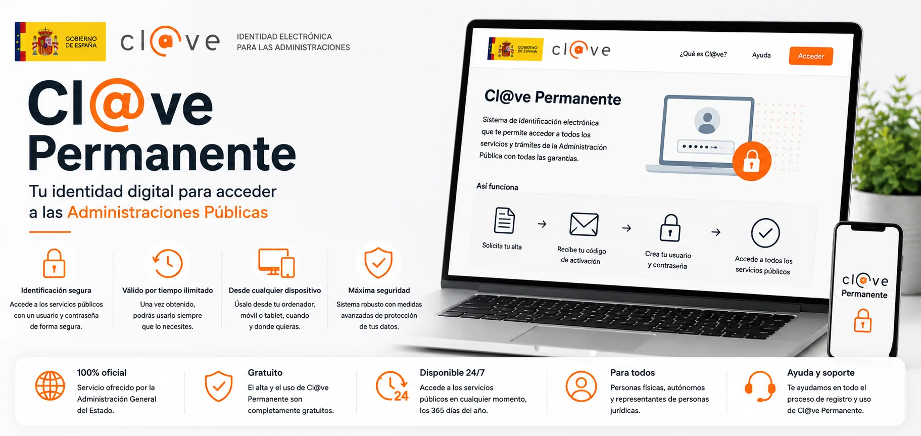 Cl@ve Permanente para identificarse en la sede electrónica con DNI y contraseña