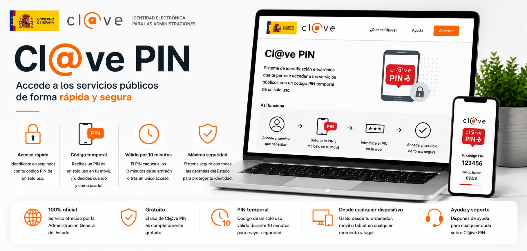 Cl@ve PIN: código de un solo uso para trámites puntuales con la Administración