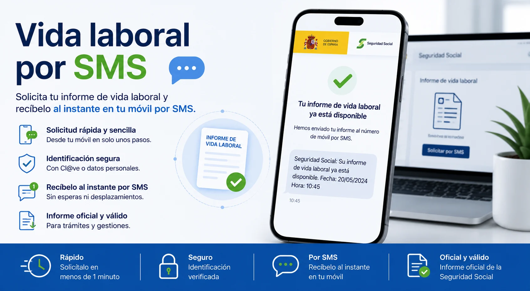 Informe de vida laboral por SMS: identificarse en Import@ss con el móvil sin certificado digital